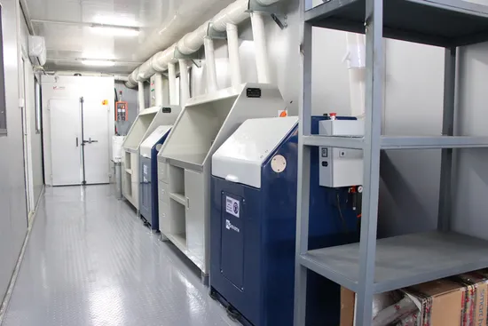 Used for Remote Mining Area Sample Preparation/Fire Assay/Wet Mobile Containerized Laboratory
