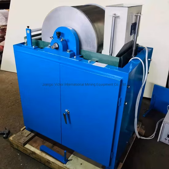 Separador magnético de laboratorio húmedo/seco Crs400*300 de hematita de estaño de hierro con 0-1800GS ajustable