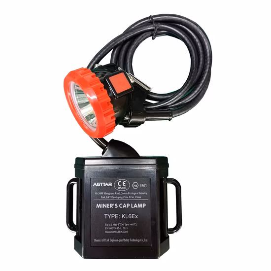 Aprobado por Atex, luz LED de seguridad para minería subterránea con cable, faro delantero, lámpara Kl6ex